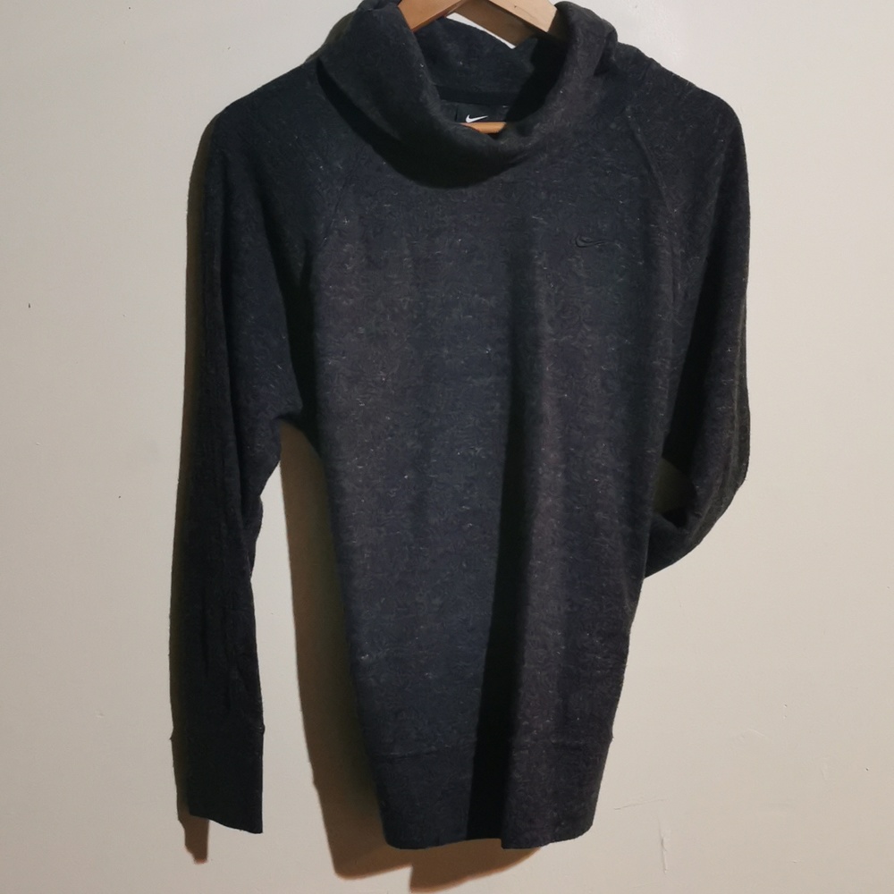 Never worn Nike cowl neck grey sweater, medium
